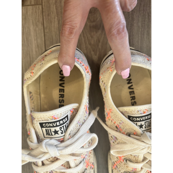 Converse Chuck Taylor Crochet‎ Knit Platform Sneakers Women’s 9 Low Top Festival - Picture 8 of 10